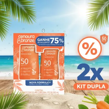 Protetor Solar Corporal Cenoura & Bronze com 2 Unidades Leve Mais Pague Menos Fps50 200ml
