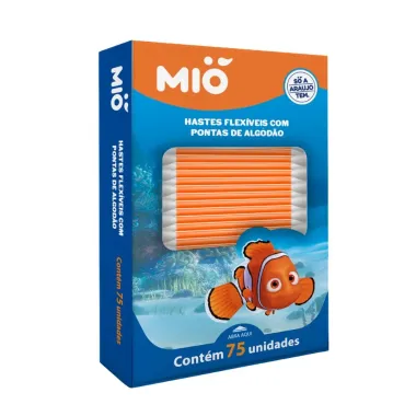 Hastes Flexíveis com Pontas de Algodão Mió Nemo 75 Unidades