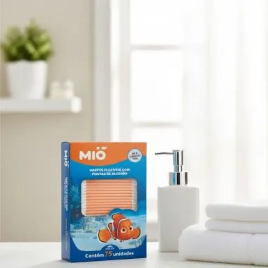 Hastes Flexíveis com Pontas de Algodão Mió Nemo 75 Unidades