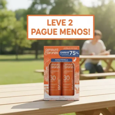 Protetor Solar Aerosol Cenoura & Bronze com 2 Unidades Leve Mais Pague Menos Fps30 200ml cada