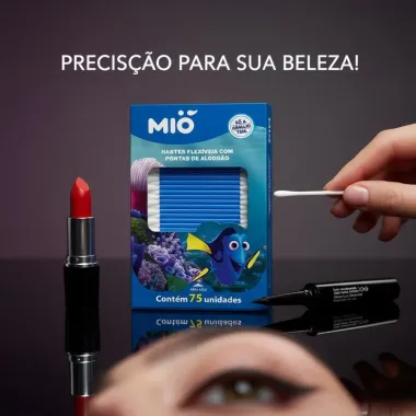 Hastes Flexíveis Com Pontas De Algodão Mió Dory Com 75 Unidades