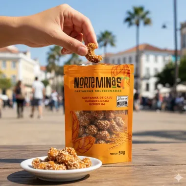 Castanha de Caju Norte Minas Caramelizada Gergelim 50g