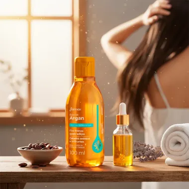 Óleo de Argan Farmax Revitalização Capilar para Todos os Tipos de Cabelo 100ml