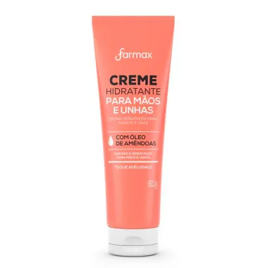 Creme Hidratante para M&atilde;os e Unhas Farmax Com &Oacute;leos de Am&ecirc;ndoas 60g
