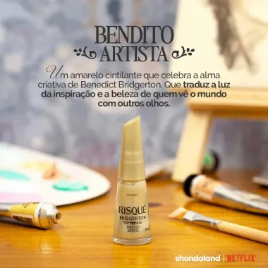 Esmalte Risqu&eacute; Bridgerton Bendito Artista Cintilante 8ml