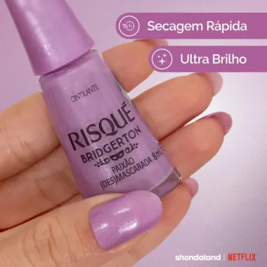 Esmalte Risqu&eacute; Bridgerton Paix&atilde;o (Des)Mascarada Cintilante 8ml