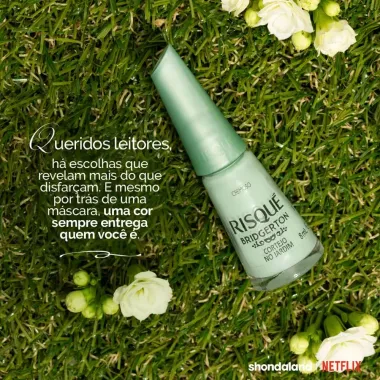 Esmalte Risqu&eacute; Bridgerton Cortejo no Jardim Cremoso 8ml