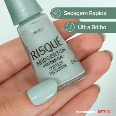 Esmalte Risqu&eacute; Bridgerton Cortejo no Jardim Cremoso 8ml