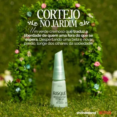 Esmalte Risqu&eacute; Bridgerton Cortejo no Jardim Cremoso 8ml
