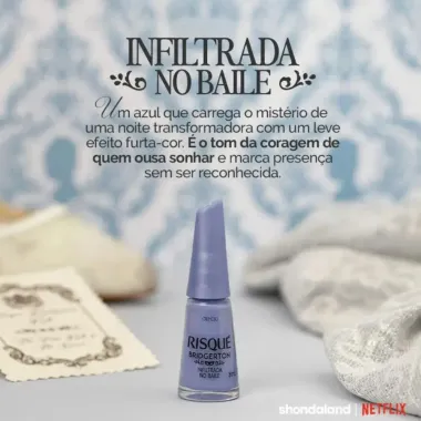 Esmalte Risqu&eacute; Bridgerton Infiltrada no Baile Cremoso 8ml