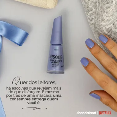 Esmalte Risqu&eacute; Bridgerton Infiltrada no Baile Cremoso 8ml