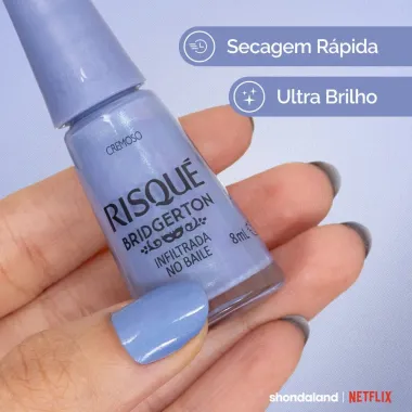 Esmalte Risqu&eacute; Bridgerton Infiltrada no Baile Cremoso 8ml