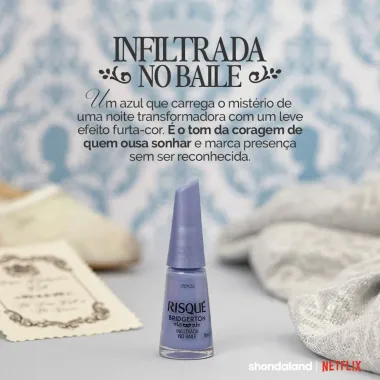 Esmalte Risqu&eacute; Bridgerton Infiltrada no Baile Cremoso 8ml