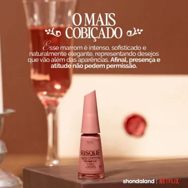 Esmalte Risqu&eacute; Bridgerton O Mais Cobi&ccedil;ado Cremoso 8ml
