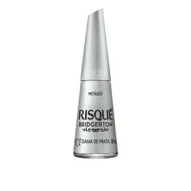 Esmalte Risqu&eacute; Bridgerton Dama de Prata Met&aacute;lico 8ml