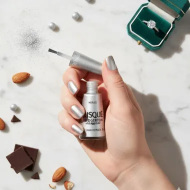 Esmalte Risqu&eacute; Bridgerton Dama de Prata Met&aacute;lico 8ml