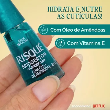 S&eacute;rum Nutritivo Risqu&eacute; Bridgerton com &Oacute;leo de Am&ecirc;ndoas 8ml
