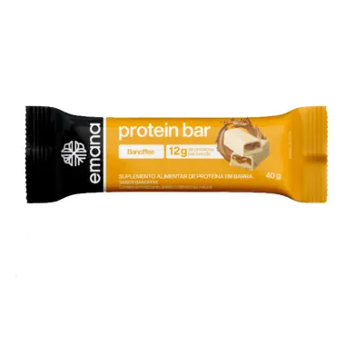 Barra de Prote&iacute;na Protein Bar Emana 12g de Proteinas Sabor Banoffee 40g