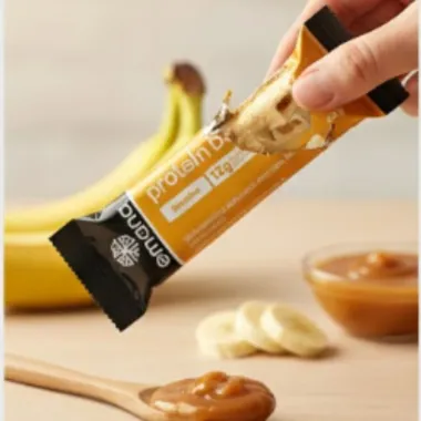 Barra de Prote&iacute;na Protein Bar Emana 12g de Proteinas Sabor Banoffee 40g