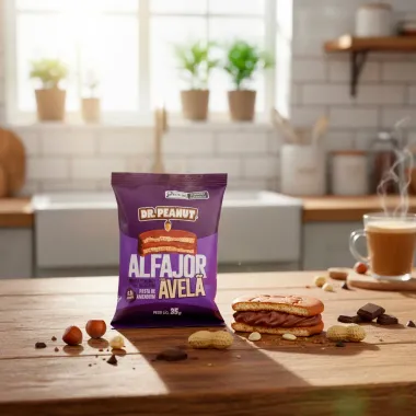 Alfajor Dr Peanut Sabor Avel&atilde; com Recheio Pasta de Amendoim 35g