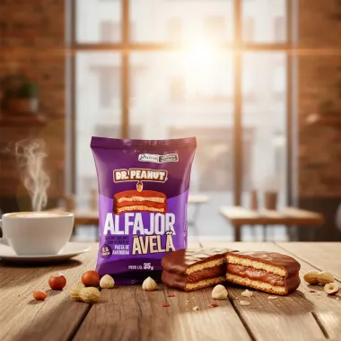 Alfajor Dr Peanut Sabor Avel&atilde; com Recheio Pasta de Amendoim 35g