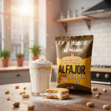 Alfajor Dr Peanut Sabor Leite Em P&oacute; Recheio Pasta de Amendoim 35g