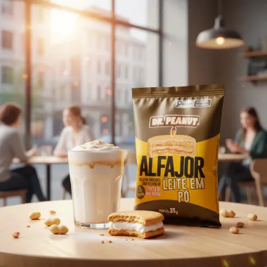Alfajor Dr Peanut Sabor Leite Em P&oacute; Recheio Pasta de Amendoim 35g
