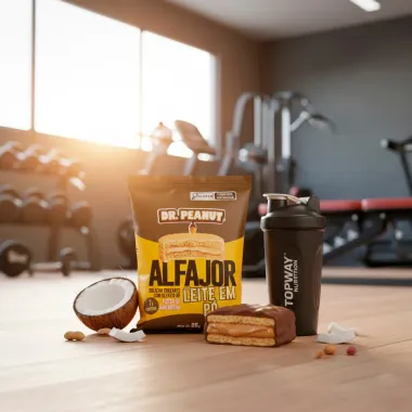 Alfajor Dr Peanut Sabor Leite Em P&oacute; Recheio Pasta de Amendoim 35g