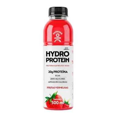Hydro Protein Moving Sabor Frutas Vermelhas com 20g de Prote&iacute;na e BCAA Zero A&ccedil;&uacute;car 500ml