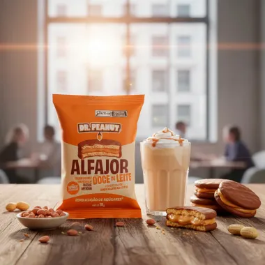 Alfajor Dr Peanut Sabor Doce de Leite Cobertura de Chocolate Ao Leite 35g