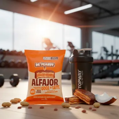 Alfajor Dr Peanut Sabor Doce de Leite Cobertura de Chocolate Ao Leite 35g