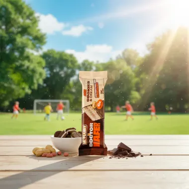 Doctor Wafer Dr. Peanut Sabor Cookies e Cream com Cobertura de Chocolate 6g de Prote&iacute;na 25g