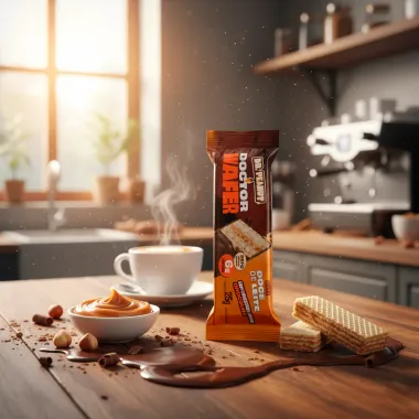 Doctor Wafer Dr. Peanut Sabor Doce de Leite com Cobertura de Chocolate 6g de Prote&iacute;na 25g