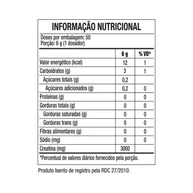 Creatina Black Skull Turbo Refil Sem Sabor Caveira Preta 300g