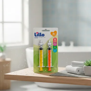 Seringa para Lavagem Nasal Lillo com Ponteira 4+ Meses Colorida 2 Unidades