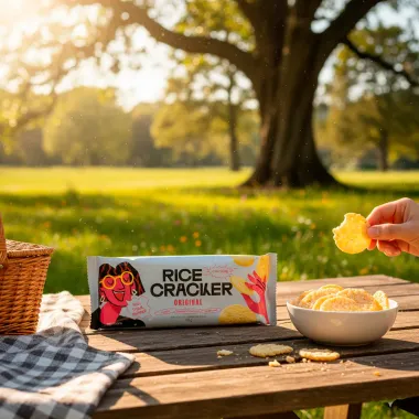Biscoito de Arroz Salgado Rice Cracker Crunchy Original 100g