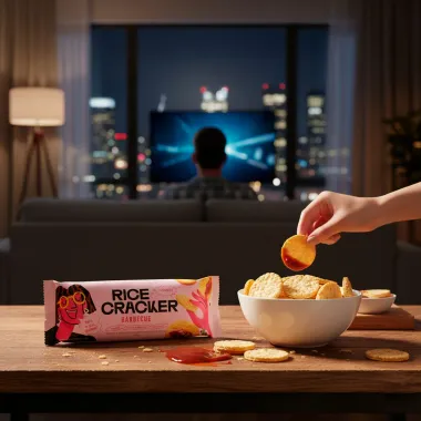 Biscoito de Arroz Salgado Rice Cracker Barbecue 100g