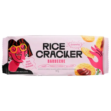 Biscoito de Arroz Salgado Rice Cracker Barbecue 100g