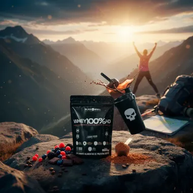 Whey 100% HD Black Skull Caveira Preta Sabor Cookies & Cream Sachê 900g