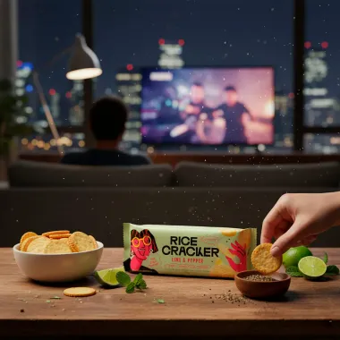 Biscoito de Arroz Salgado Rice Cracker Lime e Peper 100g