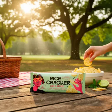 Biscoito de Arroz Salgado Rice Cracker Lime e Peper 100g