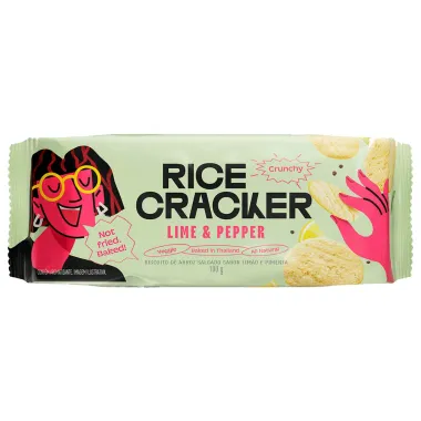Biscoito de Arroz Salgado Rice Cracker Lime e Peper 100g