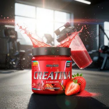 Creatina Integralmedica Hardcore Sabor Morango 350g
