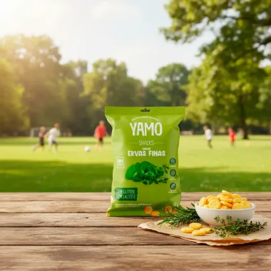 Salgadinho Snacks Yamo de Arroz e Soja Sabor Ervas Finas Sem Glúten 25g