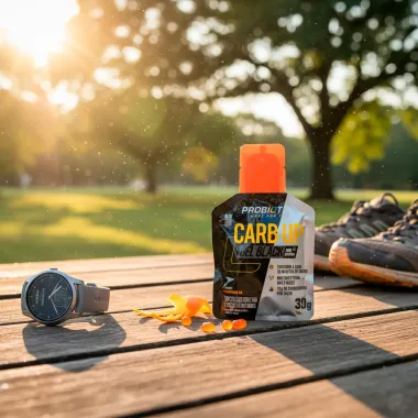 Carb Up Gel Black Probiótica com Cafeína Sabor Laranja Sachê 30g