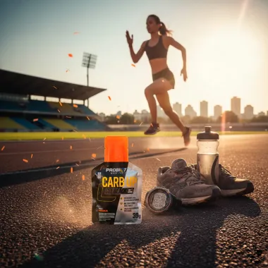 Carb Up Gel Black Probiótica com Cafeína Sabor Laranja Sachê 30g