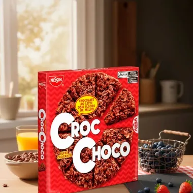 Chocolate Croc Choco Nissin ao Leite com Flocos de Milho 44g
