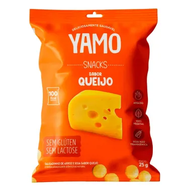 Salgadinho Snacks Yamo de Arroz e Soja Sabor Queijo Sem Glúten 25g