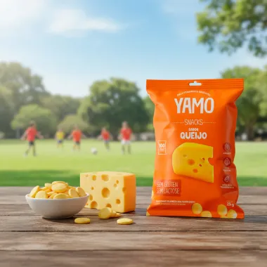 Salgadinho Snacks Yamo de Arroz e Soja Sabor Queijo Sem Glúten 25g