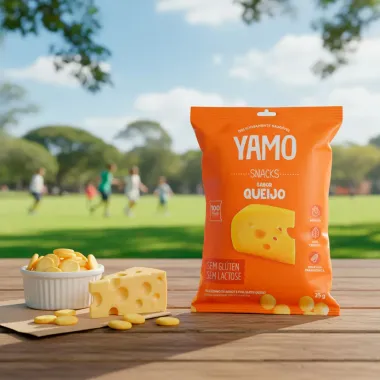 Salgadinho Snacks Yamo de Arroz e Soja Sabor Queijo Sem Glúten 25g